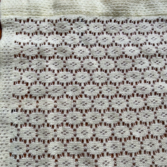 Vintage MCM 70s Pastel Yellow Soft Baby Blanket Teddy Bear Design - Picture 5 of 9